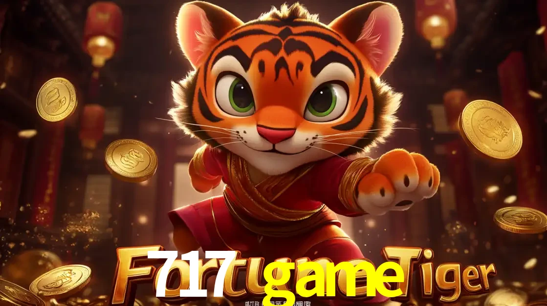 O carismático mascote do jogo de slot Fortune Tiger, um tigre fofo em pose de artes marciais, pronto para trazer sorte e multiplicadores de ganhos no cassino online 717 game.