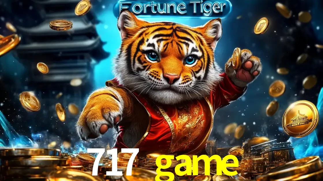 Imagem promocional do jogo de slot Fortune Tiger, com um tigre majestoso em traje tradicional cercado por uma fortuna em moedas de ouro, disponível agora no cassino 717 game.